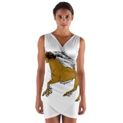 Unicorn Wrap Front Bodycon Dress by FreeShippingWorldwide