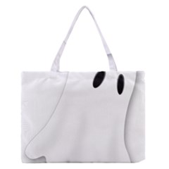 Ghost Boo Halloween Spooky Haunted Zipper Medium Tote Bag by Sudhe