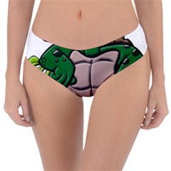 Amphibian Animal Cartoon Reptile Reversible Classic Bikini Bottoms by Sudhe
