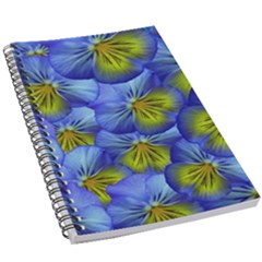Flowers Pansy Background Purple 5 5  X 8 5  Notebook by Mariart