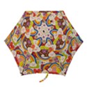 Rainbow Vintage Retro Style Kids Rainbow Vintage Retro Style Kid funny Pattern with 80s clouds Mini Folding Umbrellas View1