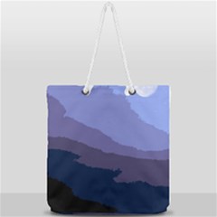 Nature Night Full Print Rope Handle Tote (large) by LoolyElzayat