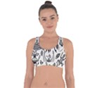 African Senufo Korhogo Tribal Ethnic Art Elements Vector Cross String Back Sports Bra View1