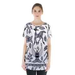 African Senufo Korhogo Tribal Ethnic Art Elements Vector Skirt Hem Sports Top by BluedarkArt