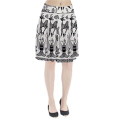 African Senufo Korhogo Tribal Ethnic Art Elements Vector Pleated Skirt by BluedarkArt