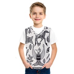 African Senufo Korhogo Tribal Ethnic Art  Kids  Sportswear by BluedarkArt