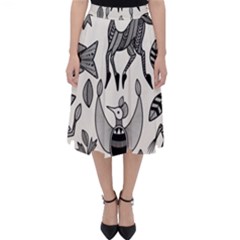 African Senufo Korhogo Tribal Ethnic Art  Classic Midi Skirt by BluedarkArt