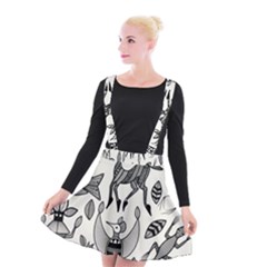 African Senufo Korhogo Tribal Ethnic Art  Suspender Skater Skirt by BluedarkArt