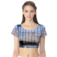 Ohio Statehouse Short Sleeve Crop Top by Riverwoman