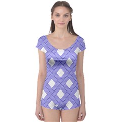 Textile Cross Seamless Pattern Boyleg Leotard  by Pakrebo