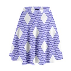 Textile Cross Seamless Pattern High Waist Skirt by Pakrebo