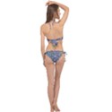 Tile Design Art Mosaic Pattern Cross Front Halter Bikini Set View2