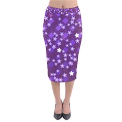 Textile Cross Pattern Square Velvet Midi Pencil Skirt by Pakrebo