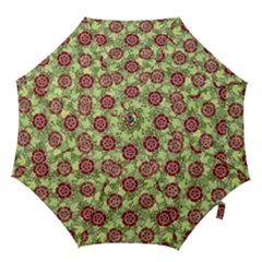 Seamless Pattern Leaf The Pentagon Hook Handle Umbrellas (small) by Pakrebo
