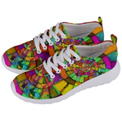Color Abstract Rings Circle Center Men s Lightweight Sports Shoes by Pakrebo