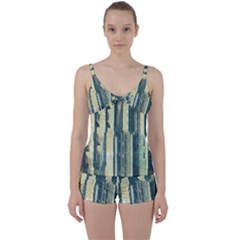 Illustrations Texture Abstract Buildings Tie Front Two Piece Tankini by Pakrebo