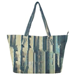 Illustrations Texture Abstract Buildings Full Print Shoulder Bag by Pakrebo