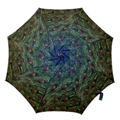 Peacock Feathers Colorful Feather Hook Handle Umbrellas (medium) by Pakrebo