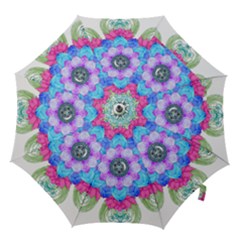 Lotus Flower Bird Metatron S Cube Hook Handle Umbrellas (small) by Pakrebo