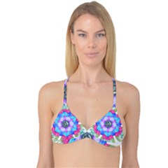 Lotus Flower Bird Metatron S Cube Reversible Tri Bikini Top by Pakrebo