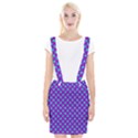 Turquoise Stars Pattern On Purple Braces Suspender Skirt View1