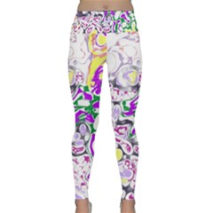 Sketchlines01 Lightweight Velour Classic Yoga Leggings by PurpleDuckyDesigns