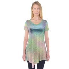 Pastel Mermaid Sparkles Short Sleeve Tunic  by retrotoomoderndesigns
