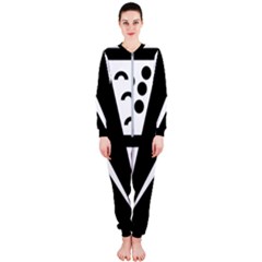 Black And White Geometric Design Onepiece Jumpsuit (ladies)  by yoursparklingshop
