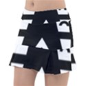 Black And White Geometric Design Tennis Skirt View1