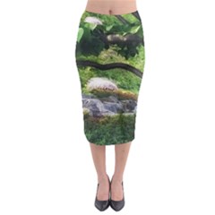 Chicago Garden Of The Phoenix Midi Pencil Skirt by Riverwoman