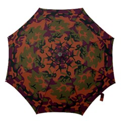 Camouflage Orange Hook Handle Umbrellas (small) by snowwhitegirl
