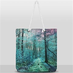 Blue Forest Full Print Rope Handle Tote (large) by snowwhitegirl