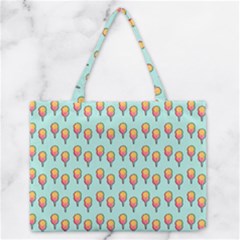 Cotton Candy Pattern Aqua 3d Zipper Medium Tote Bag by snowwhitegirl