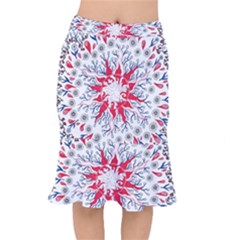 Flaming Sun Abstract Mermaid Skirt by okhismakingart