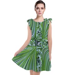 Electric Field Art Vii Tie Up Tunic Dress by okhismakingart