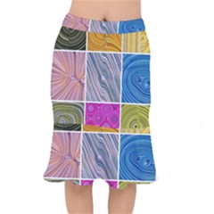 Electric Field Art Collage Ii Mermaid Skirt by okhismakingart