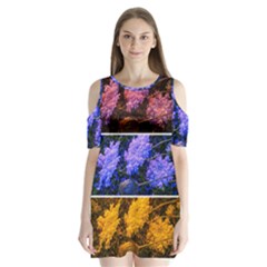 Primary Color Queen Anne s Lace Shoulder Cutout Velvet One Piece by okhismakingart