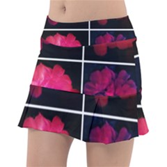 Geranium Collage Tennis Skirt by okhismakingart