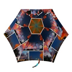 Sunset Collage Mini Folding Umbrellas by okhismakingart
