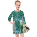 Queen Annes Lace Vertical Slice Collage Kids  Quarter Sleeve Shirt Dress View1