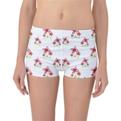 Cute Floral Drawing Motif Pattern Boyleg Bikini Bottoms by dflcprintsclothing