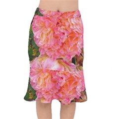 Folded Pink And Orange Rose Mermaid Skirt by okhismakingart