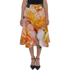 Bunch Of Orange And Pink Roses Perfect Length Midi Skirt by okhismakingart
