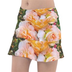 Bunch Of Orange And Pink Roses Tennis Skirt by okhismakingart
