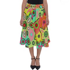 Colorful Shapes          Perfect Length Midi Skirt by LalyLauraFLM