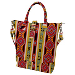 Rhombus And Stripes           Buckle Top Tote Bag by LalyLauraFLM