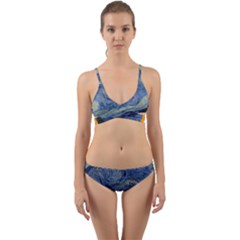 The Starry Night Starry Night Over The Rhne Pain Wrap Around Bikini Set by Sudhe