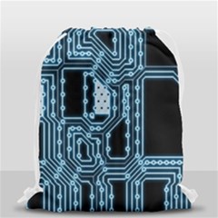 Circuit Pcb Tile Tiling Computer Drawstring Bag (small) by Pakrebo