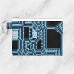 Circuit Pcb Tile Tiling Computer Canvas Cosmetic Bag (medium) by Pakrebo