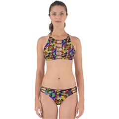 Color Mosaic Background Wall Perfectly Cut Out Bikini Set by Pakrebo